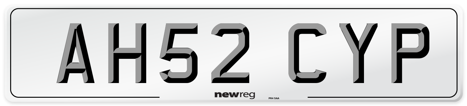 AH52 CYP Number Plate from New Reg